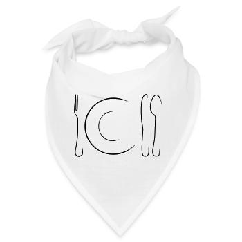 essen - Bandana - Weiß - Vorne