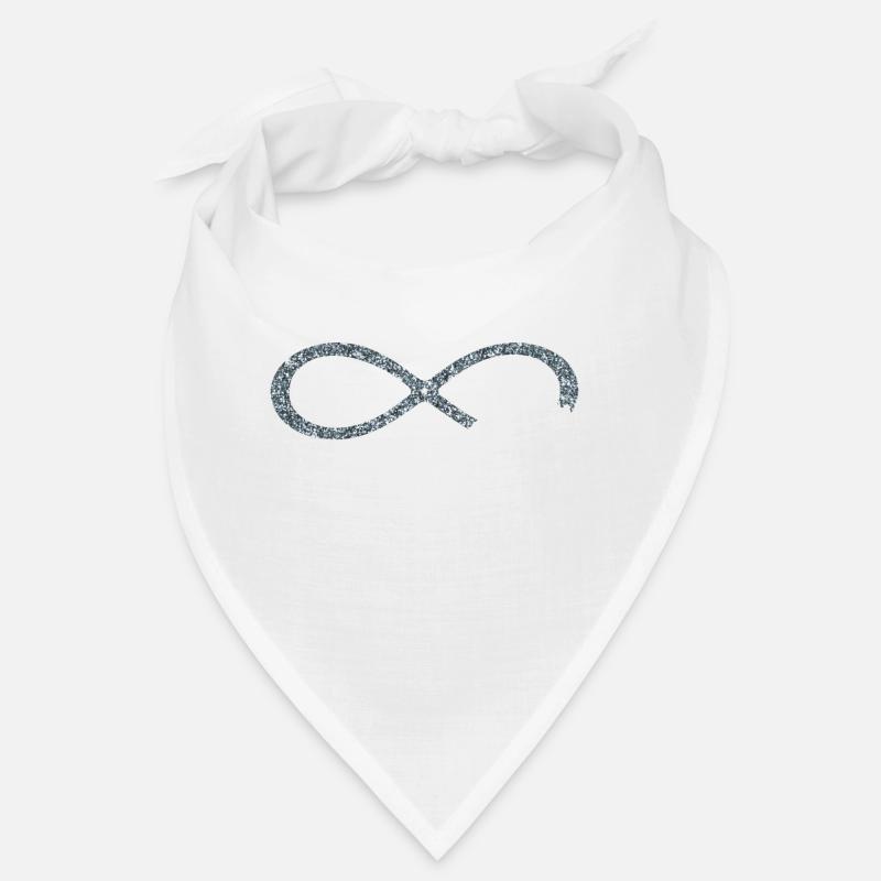 Infinity forever Love Unendlichkeit silber Glitzer Bandana