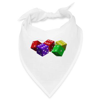 Würfel - Bandana - Weiß - Vorne