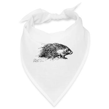 Stachelschwein - Bandana - Weiß - Vorne