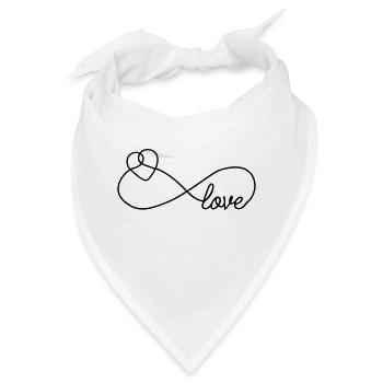 Eternal Love [Liebe Herz] - Bandana - Weiß - Vorne