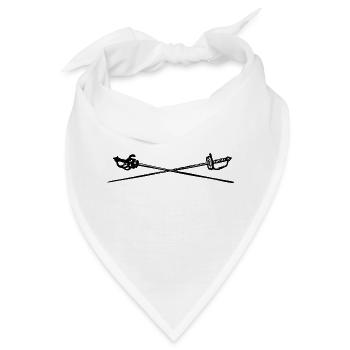 fencing fechten floret sword parry samurai12 - Bandana - Weiß - Vorne