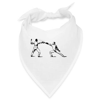 fencing fechten floret sword parry samurai9 - Bandana - Weiß - Vorne
