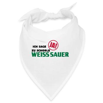 Ich sage ja zu Schorle! - Bandana - Weiß - Vorne