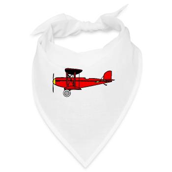 airplane aeroplane flugzeug heissluftballon air ba - Bandana - Weiß - Vorne