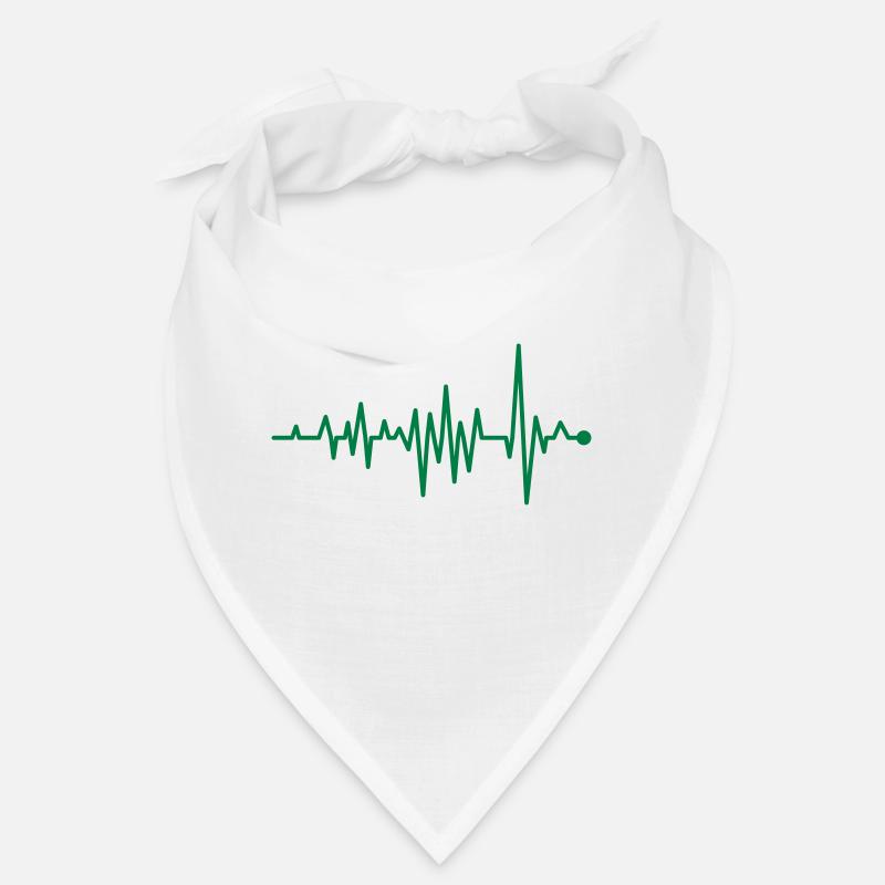 Curve Heartbeat Rhythm Oscillograph Pulse ECG Bandana