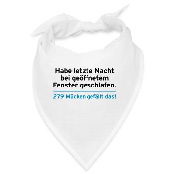 Nacht Schlaf Fenster Mücken Social Media Facebook - Bandana - Weiß - Vorne