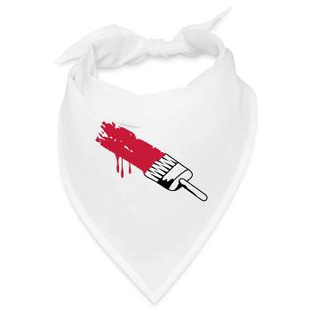 Pinsel mit Farbe - Bandana - Weiß - Vorne