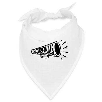 Schreihals Megaphone - Bandana - Weiß - Vorne