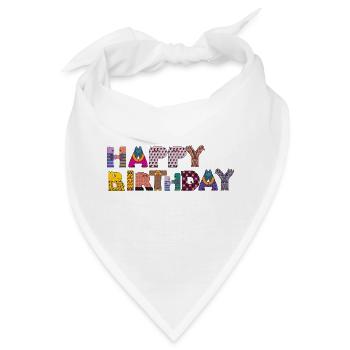 happy birthday - Bandana - Weiß - Vorne