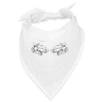 Rasenmäher - Bandana - Weiß - Vorne