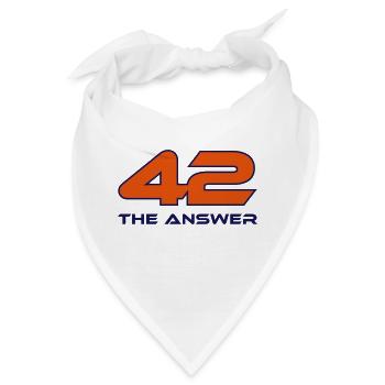42, the Answer Antwort Galaxis Science Fiction UFO - Bandana - Weiß - Vorne