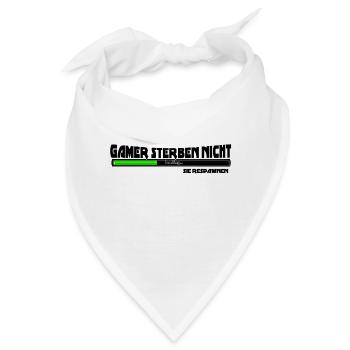 Gamer sterben nicht - Bandana - Weiß - Vorne