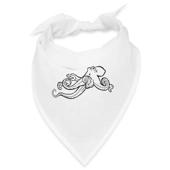 tintenfisch giant octopus krake kalmar sepien fish - Bandana - Weiß - Vorne