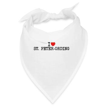 I love St. Peter-Ording - Bandana - Weiß - Vorne