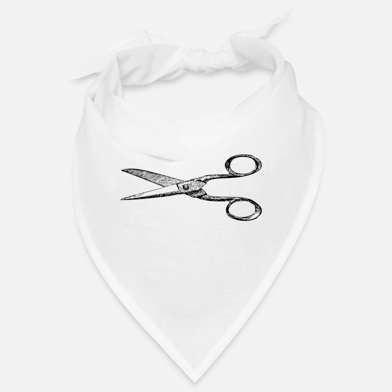 dessin Ciseaux Barber Bandana