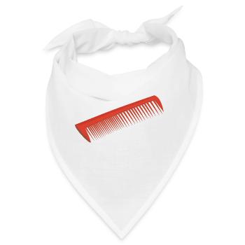 hairdresser barber barbier friseur coiffeur bart b - Bandana - Weiß - Vorne