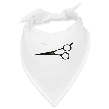 hairdresser barber barbier friseur coiffeur bart b - Bandana - Weiß - Vorne
