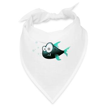 Verwirrter Fisch - Bandana - Weiß - Vorne