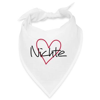 Nichte Herz Geschenk Geschenkidee Partnerlook - Bandana - Weiß - Vorne