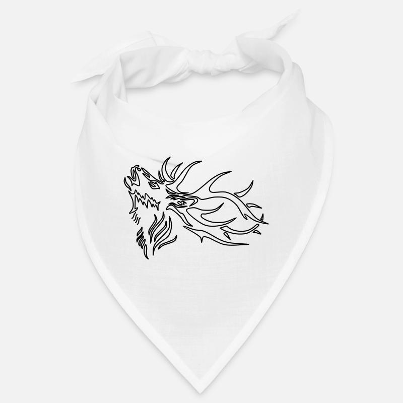 Hirsch, Hirschkopf, Geweih, Wild, Dammwild, Reh, ✔ Bandana