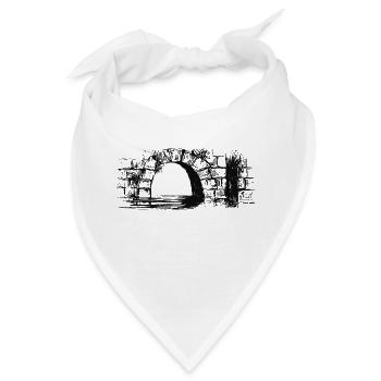 stein-bruecke-fluss-01 - Bandana - Weiß - Vorne