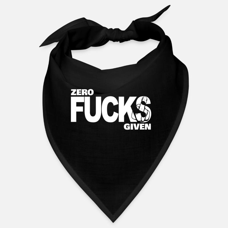 Zero Fucks Given White Bandana