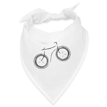 Peppy Bicycle Logo - Bandana - Weiß - Vorne