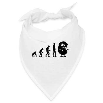 Evolution - die Bohne - Bandana - Weiß - Vorne