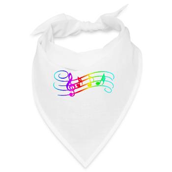 Music Notes - Bandana - Weiß - Vorne