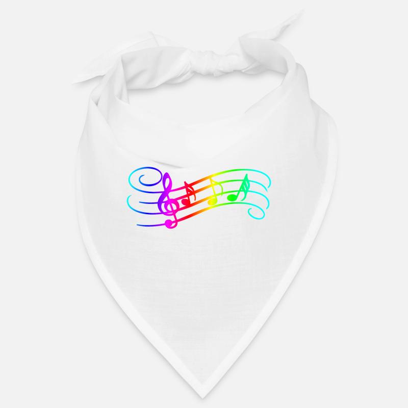 Music Notes - Bandana - Weiß