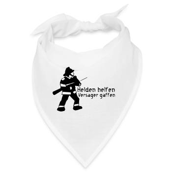 Helden vs Versager Feuerwehr Gaffer Geschenk - Bandana - Weiß - Vorne