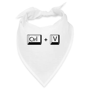 Copy Paste lustiges Geschenk für Zwillinge - Bandana - Weiß - Vorne