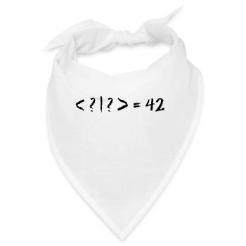 Beste Quantum Joke Ever: Bra-Ket = 42 (Blackboard) - Bandana - Weiß - Vorne
