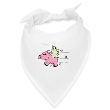 Flying Pig - Bandana - Weiß - Vorne