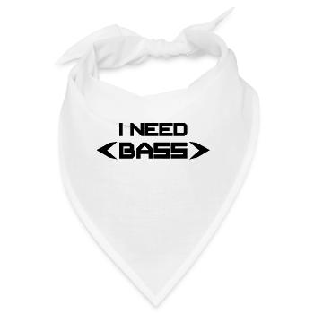 I Need Bass - Bandana - Weiß - Vorne