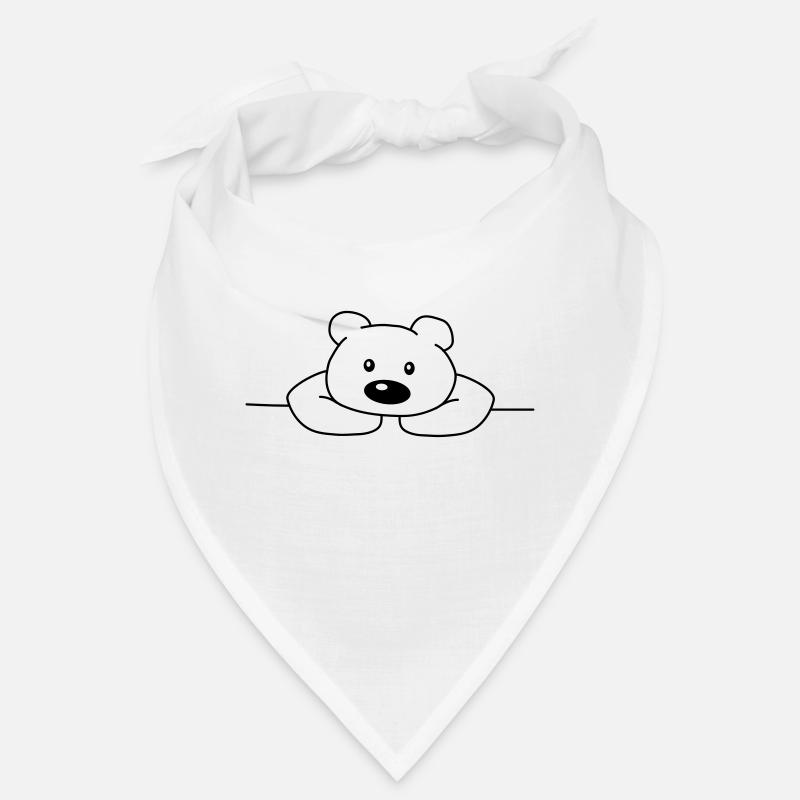 Cute Cute Cute Sad Bear Brown Bear Bandana