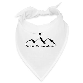 Free in the mountains - Bandana - Weiß - Vorne