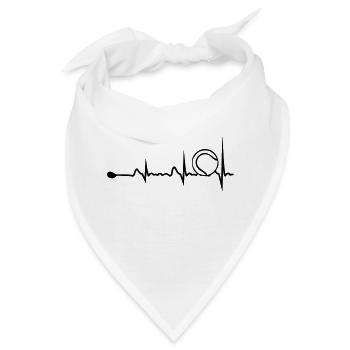 Tennis Herzschlag 1 - Bandana - Weiß - Vorne