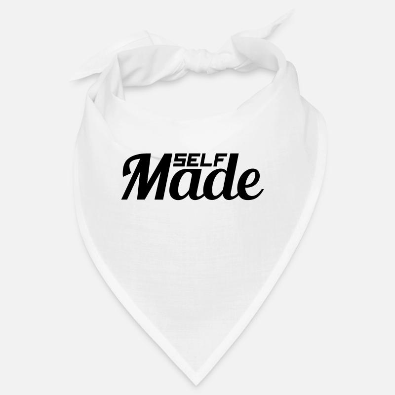 text erfolgreich schild logo reich self made man m Bandana
