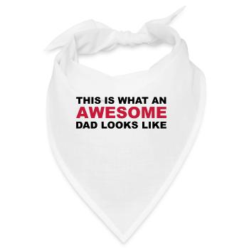 Awesome Dad - Bandana - Weiß - Vorne