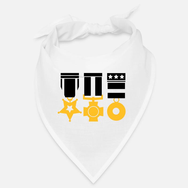 médailles - Bandana - blanc