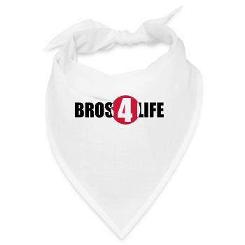 Bros 4 Life Logo Design - Bandana - Weiß - Vorne