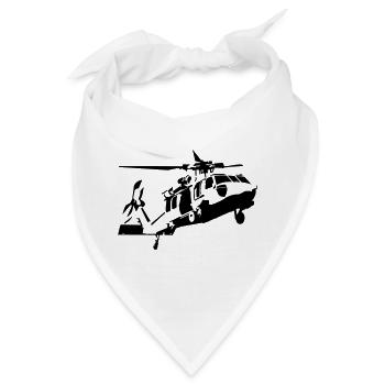 Hubschrauber - Bandana - Weiß - Vorne