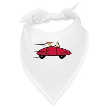 Auto Sportwagen schnell Wagen - Bandana - Weiß - Vorne