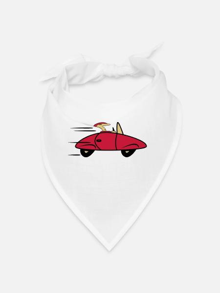 Car sports cars fast cars - Bandana - white - Front