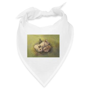 Kaninchen Rudel - Bandana - Weiß - Vorne