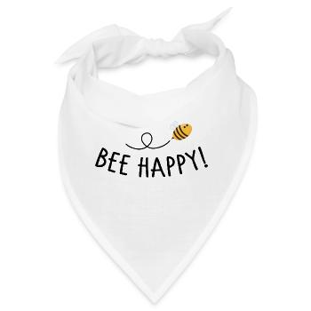 Bee happy - Bandana - Weiß - Vorne