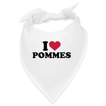 Pommes - Bandana - Weiß - Vorne