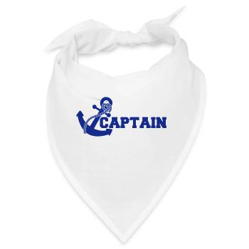 Captain Anchor Logo Design - Bandana - Weiß - Vorne